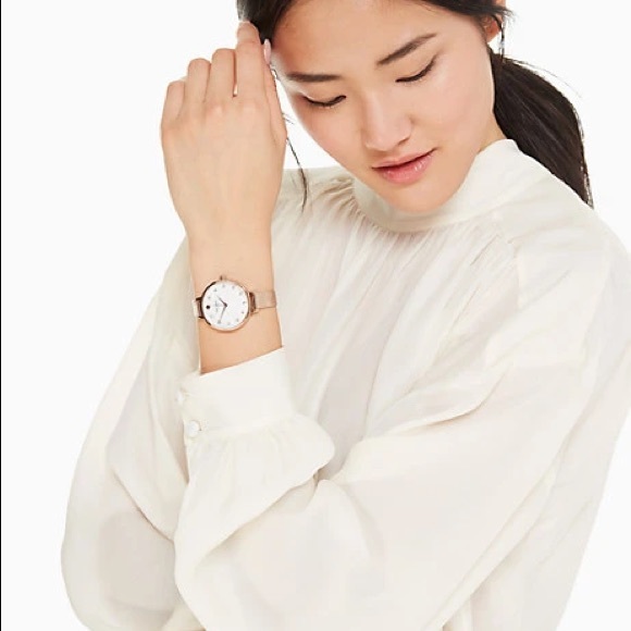 KATE SPADE Metro Rose Gold-tone Stainless Steel Mesh Bracelet Watch - Picture 4 of 7